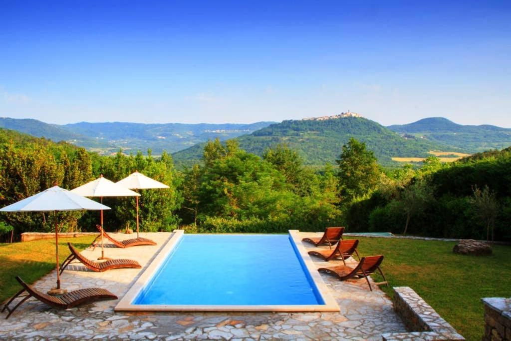 Villa Bazjaki - Beautiful Stone Villa In Istria With Private Pool Livade Kültér fotó